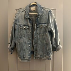 Madewell Blue Denim Oversized Trucker Jacket